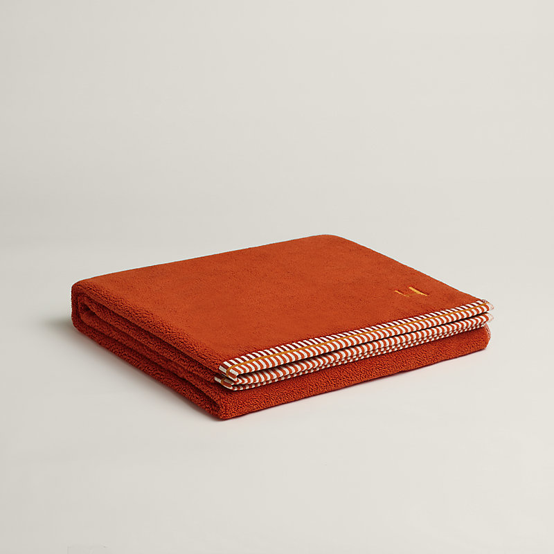 Vice Versa bath towel - Orange | Hermès Mainland China